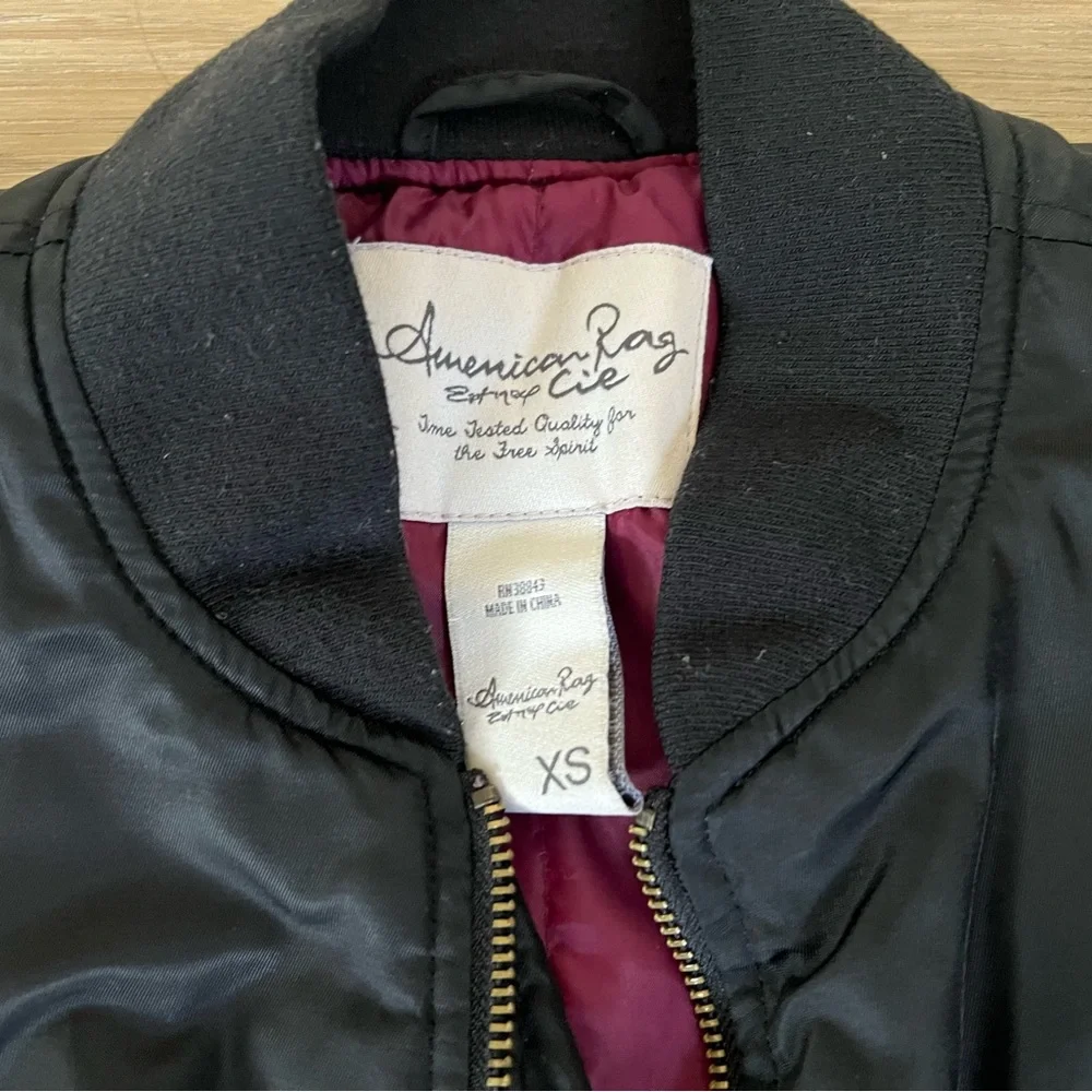 American Rag Black Bomber Women's Jacket - Picture 2 of 5